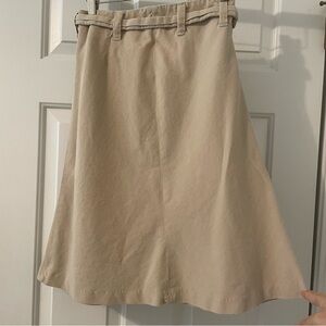 Banana Republic 100% Cotton Corduroy A Line Beige Fall Skirt Size 0